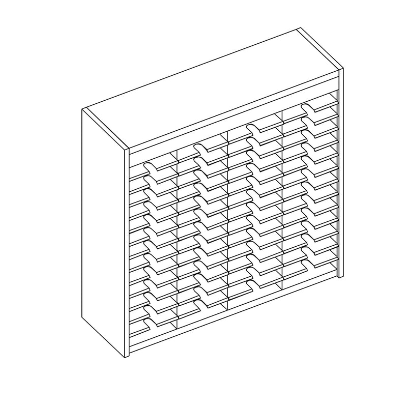 Mailflow Systems Sorter, Open Back; 56 Sorting Pockets 15”D