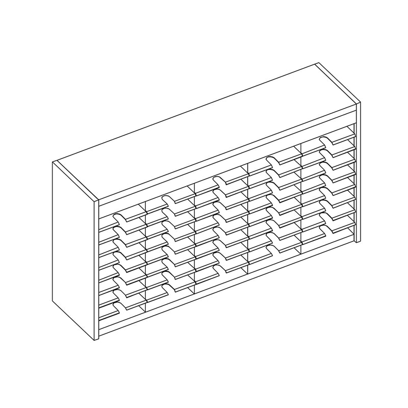 Mailflow Systems Sorter, Open Back; 45 Sorting Pockets 15”D