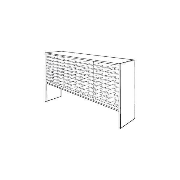 Mailflow Systems Sorter, Open Back w/ 9" Elevation; 36 Sorting Pockets 15”D