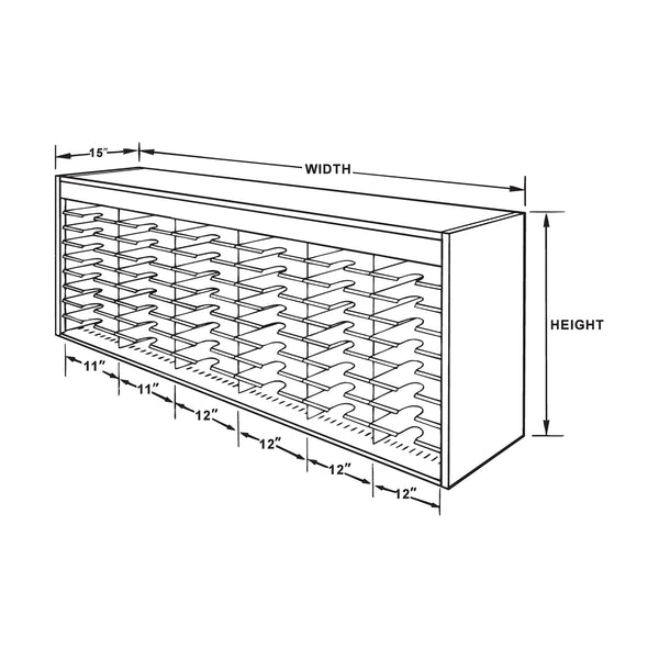 Mailflow Systems Sorter, Open Back; 54 Sorting Pockets 15”D