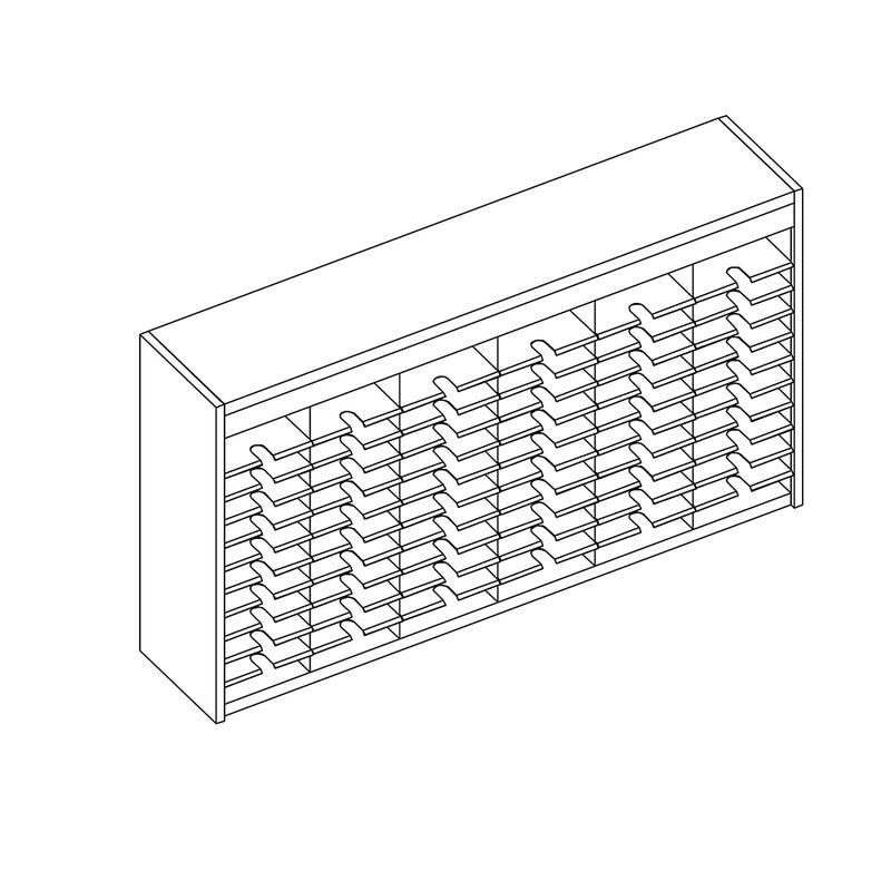 Mailflow Systems Sorter, Open Back; 66 Sorting Pockets 15”D