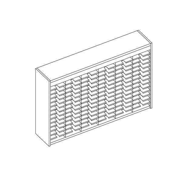 Mailflow Systems Sorter, Open Back; 84 Sorting Pockets 15”D