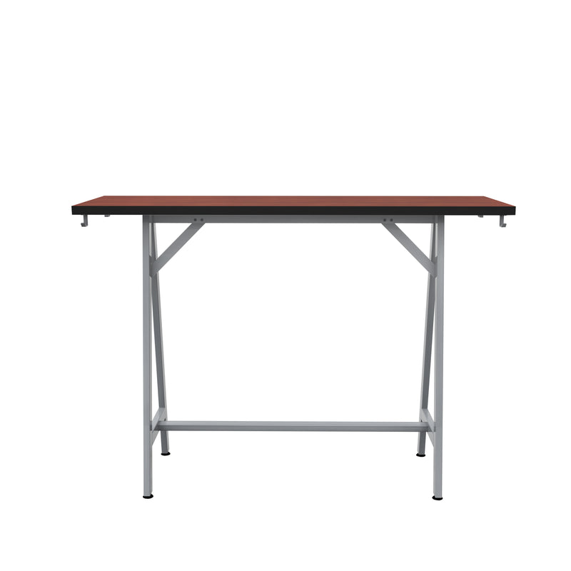 Spark Teaming Table, 60x20" Rectangular Worksurface, 42"H Silver Base