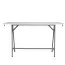 Spark Teaming Table, 72x24" Rectangular Worksurface, 42"H Silver Base