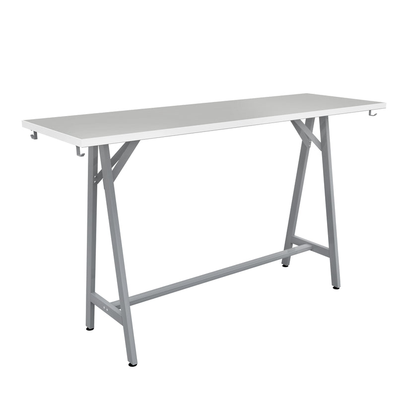 Spark Teaming Table, 72x24" Rectangular Worksurface, 42"H Silver Base