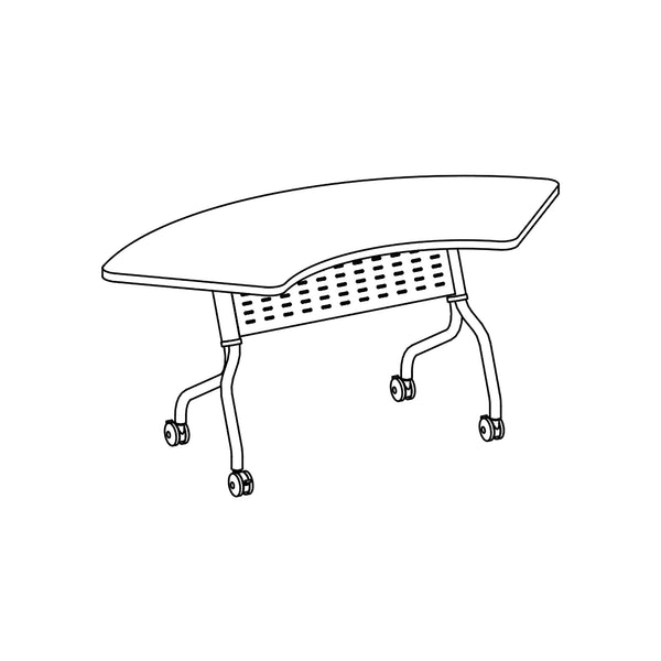 Sync™ Crescent Table, 24" D x 67" W