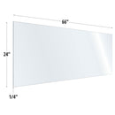 SafeGuard Barrier Clear Acrylic Screen with Square Edges - 66"W x 24"H