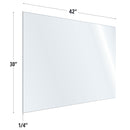 SafeGuard Barrier Clear Acrylic Screen with Square Edges - 42"W x 30"H