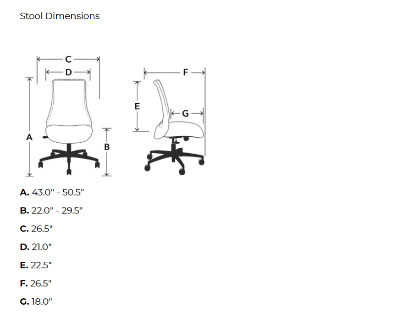 Genie® 24/7 Stool with a Medium B Seat