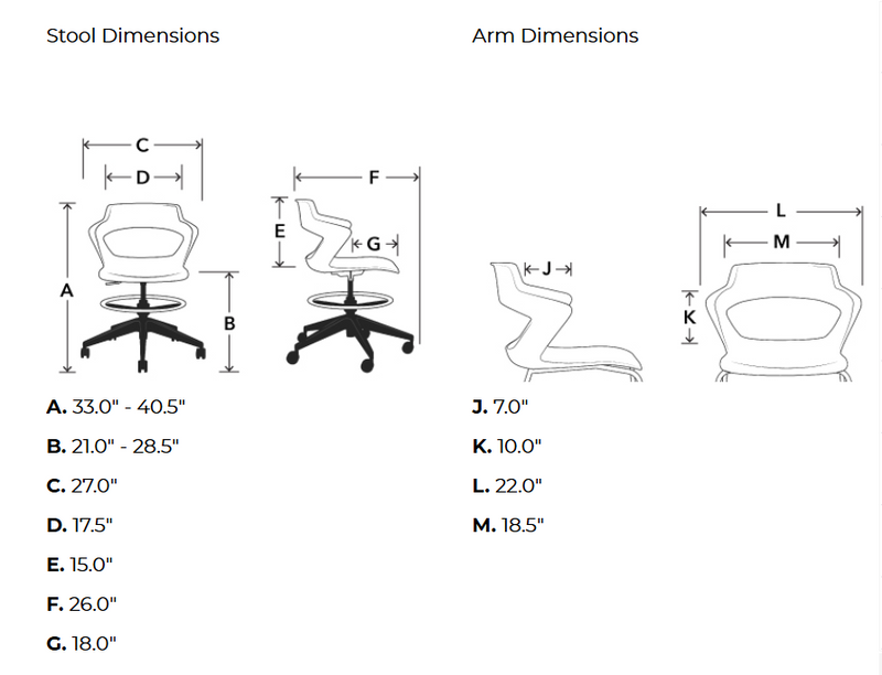 Zee Chairs Light Task Stool