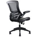 Serene Flip Arm Mesh Back Task Chair with Black Frame