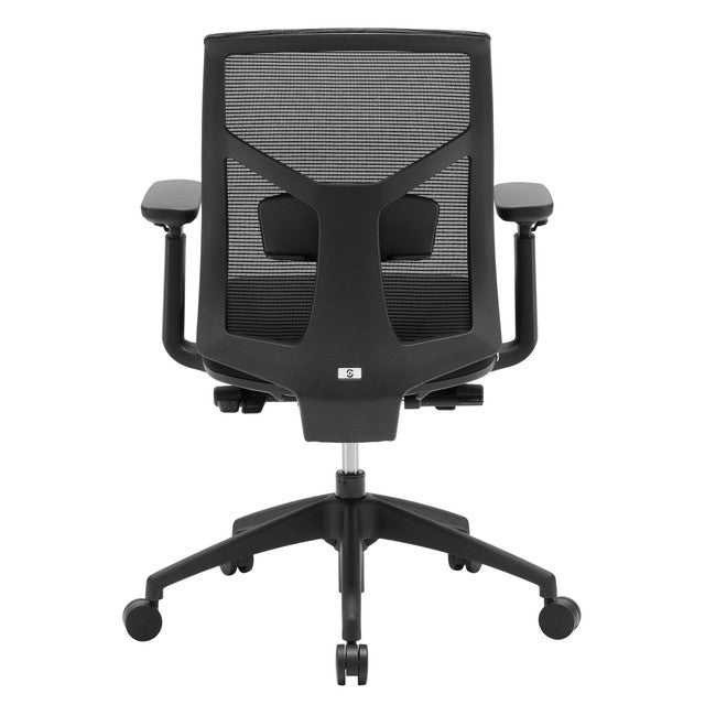 Starlight Mid Back Luxe Task Chair with Black Frame and Seat Slider