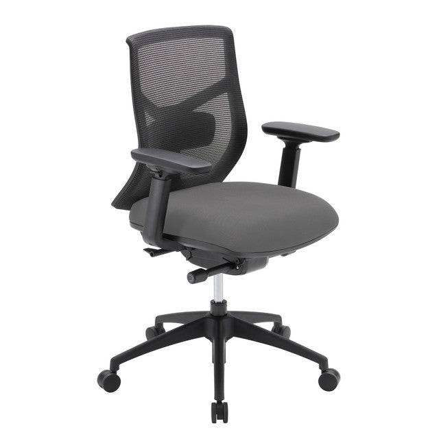 Starlight Mid Back Luxe Task Chair with Black Frame and Seat Slider