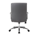 Studio Mid Back Upholstered Chair with Chrome Frame