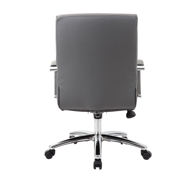 Studio Mid Back Upholstered Chair with Chrome Frame