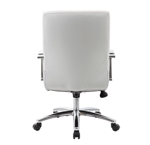 Studio Mid Back Upholstered Chair with Chrome Frame