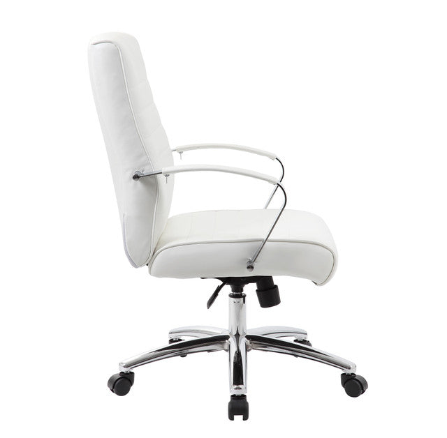 Studio Mid Back Upholstered Chair with Chrome Frame