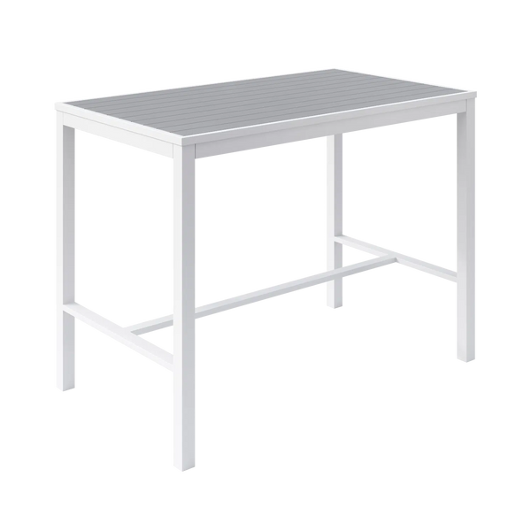 Eveleen 32" x 55" Rectangle Bar Table Indoor / Outdoor Synthetic Polymer Aluminum Frame