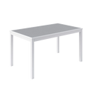 Eveleen 32" x 55" Rectangle Cafe Table Indoor / Outdoor Synthetic Polymer Aluminum Frame