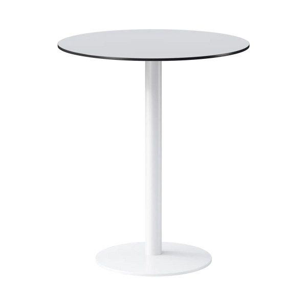 Eveleen 30" Round Bar Table Indoor / Outdoor Phenolic Top Round Aluminum Base