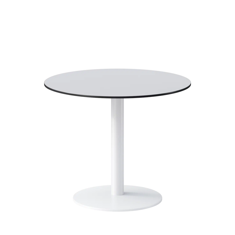 Eveleen 36" Round Bar Table Indoor / Outdoor Phenolic Top Round Aluminum Base