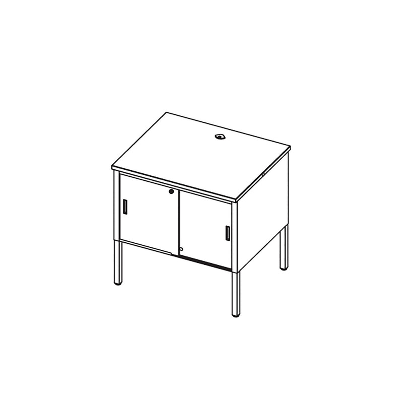 Mailflow Systems Storage Table w/ Locking Doors; 72"W x 30'D Adj. 24"-36"H, HPL