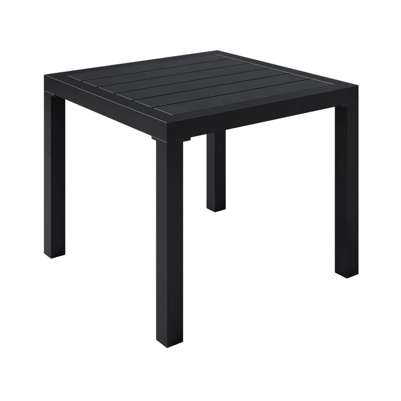Eveleen Side Table Indoor / Outdoor Synthetic Polymer Aluminum Frame