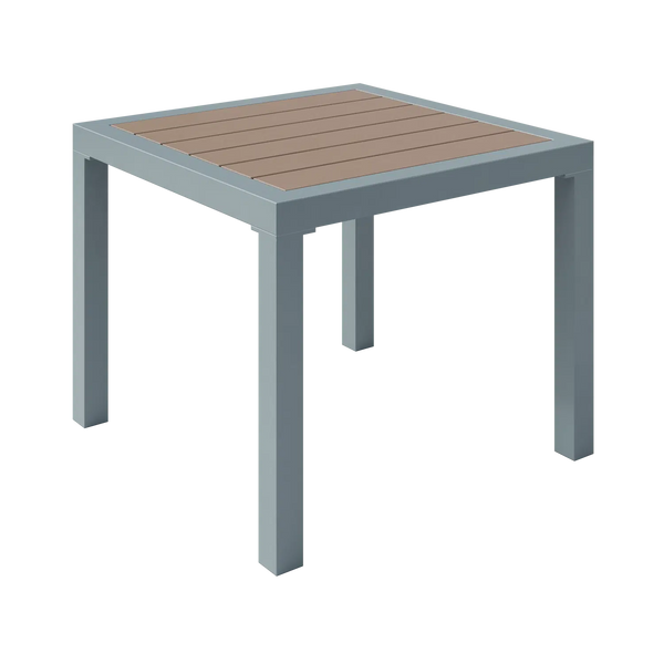 Eveleen Side Table Indoor / Outdoor Synthetic Polymer Aluminum Frame