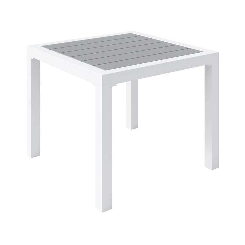 Eveleen Side Table Indoor / Outdoor Synthetic Polymer Aluminum Frame