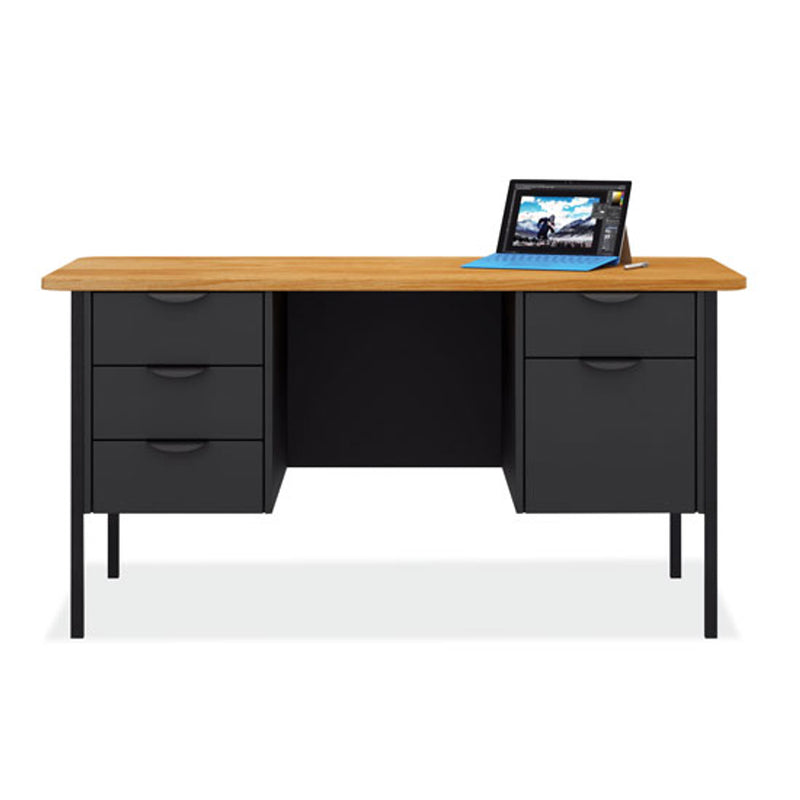 Teacher's Double Hanging Pedestal Desk - 72"W x 30"D