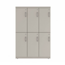 Prime™ 53.6"H Triple Column Locker, Two Rows, 36"W x 18"D, Flat Metal Doors - Left Opening