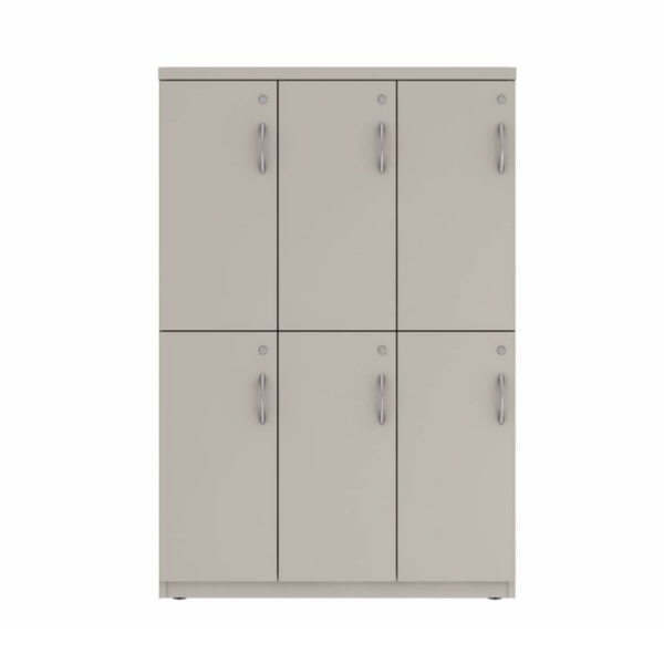 Prime™ 53.6"H Triple Column Locker, Two Rows, 36"W x 18"D, Flat Metal Doors - Left Opening