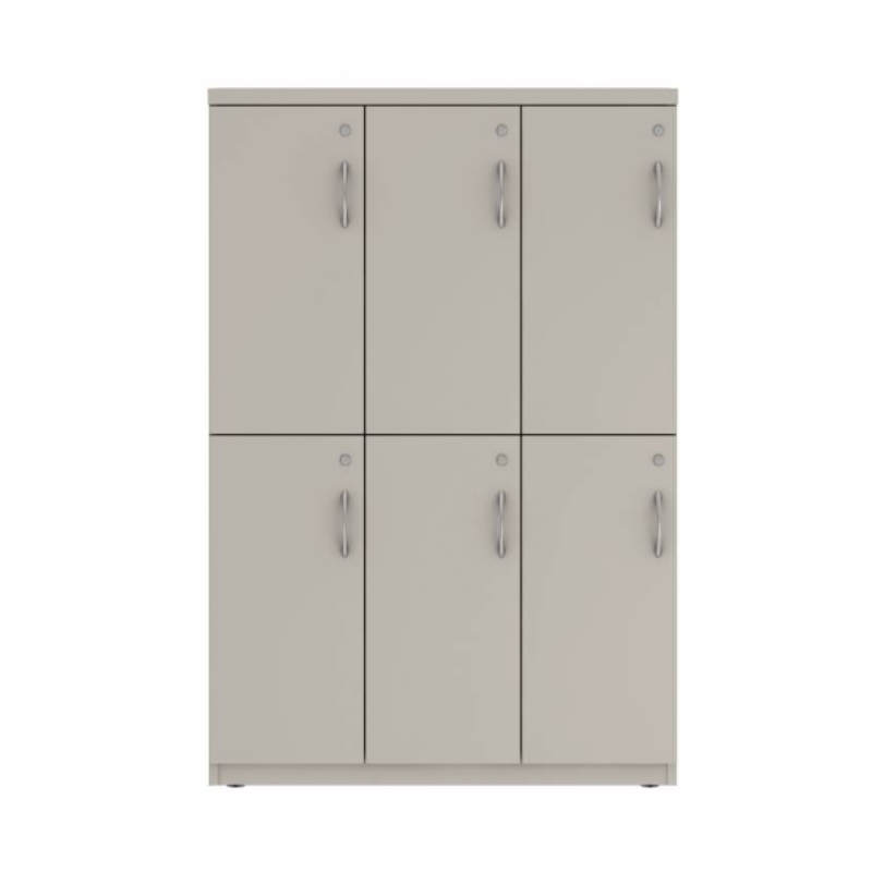Prime™ 53.6"H Triple Column Locker, Two Rows, 36"W x 18"D, Flat Metal Doors - Left Opening