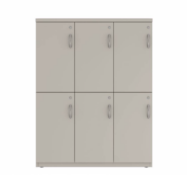 Prime™ 53.6"H Triple Column Locker, Two Rows, 42"W x 18"D, Flat Metal Doors - Left Opening