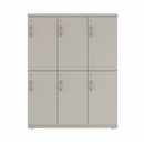 Prime™ 53.6"H Triple Column Locker, Two Rows, 42"W x 18"D, Flat Metal Doors - Right Opening