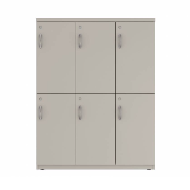 Prime™ 53.6"H Triple Column Locker, Two Rows, 42"W x 18"D, Flat Metal Doors - Right Opening