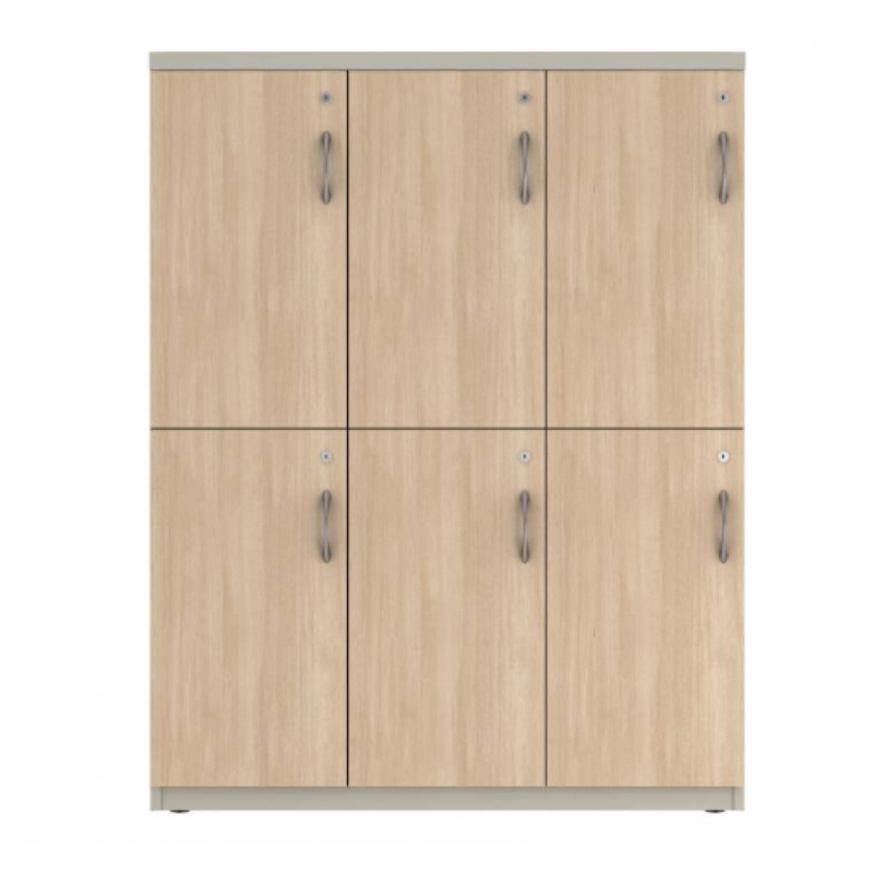 Prime™ 53.6"H Triple Column Locker, Two Rows, 42"W x 18"D, Laminate Doors - Left Opening