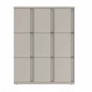 Prime™ 53.6"H Triple Column Locker, Three Rows, 42"W x 18"D, Full Pull Doors - Left Opening