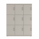 Prime™ 53.6"H Triple Column Locker, Three Rows, 42"W x 18"D, Flat Metal Doors - Left Opening