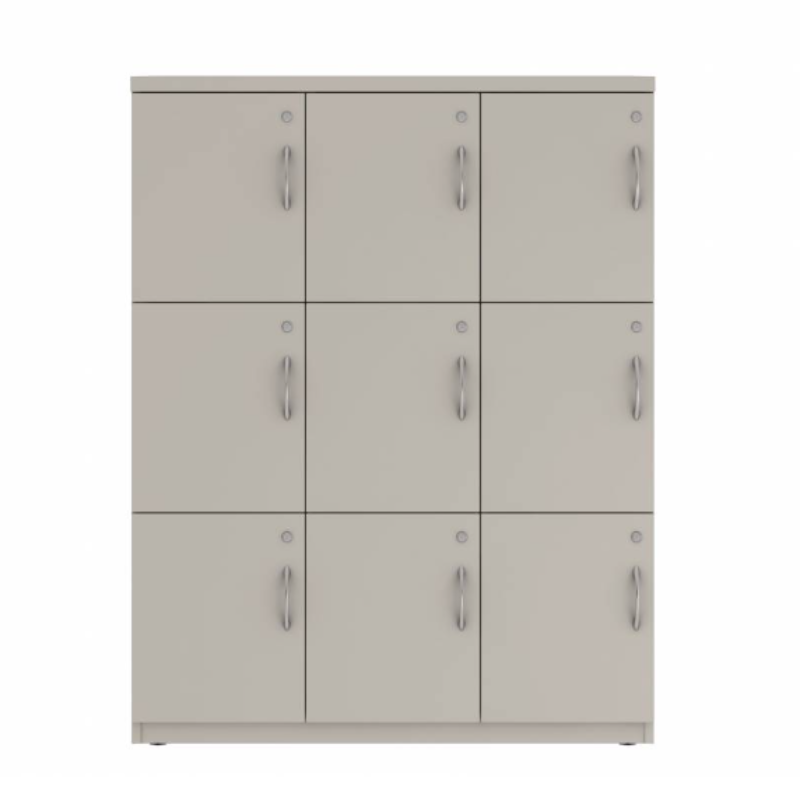 Prime™ 53.6"H Triple Column Locker, Three Rows, 42"W x 18"D, Flat Metal Doors - Left Opening