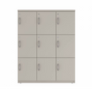 Prime™ 53.6"H Triple Column Locker, Three Rows, 42"W x 18"D, Flat Metal Doors - Right Opening