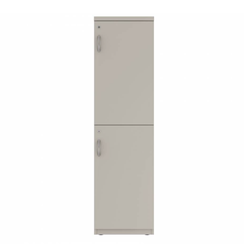 Prime™ 65.6"H Single Column Locker, Two Rows, 18"W x 18"D, Flat Metal Doors - Right Opening
