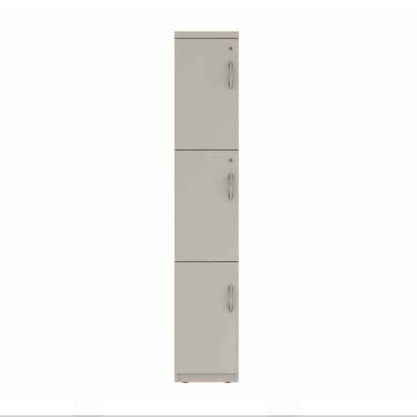 Prime™ 65.6"H Single Column Locker, Three Rows, 12"W x 18"D, Flat Metal Doors - Left Opening
