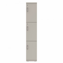 Prime™ 65.6"H Single Column Locker, Three Rows, 12"W x 18"D, Flat Metal Doors - Right Opening