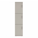 Prime™ 65.6"H Single Column Locker, Three Rows, 15"W x 18"D, Flat Metal Doors - Left Opening
