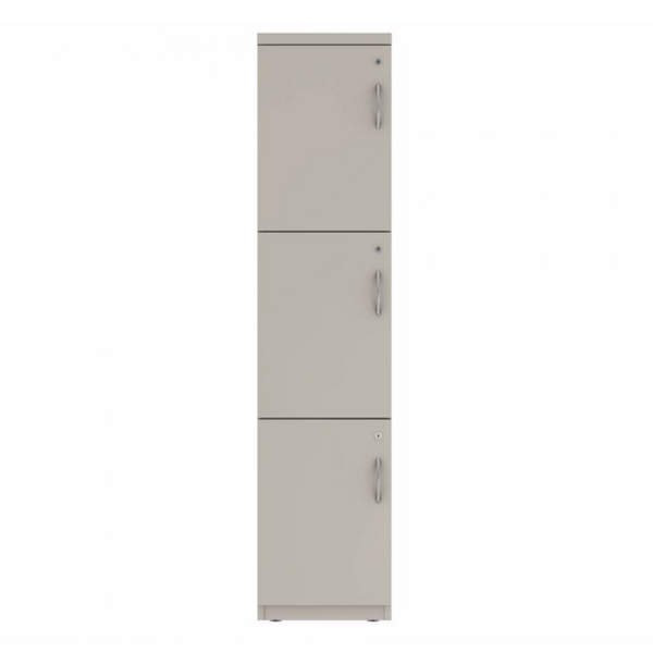 Prime™ 65.6"H Single Column Locker, Three Rows, 15"W x 18"D, Flat Metal Doors - Left Opening