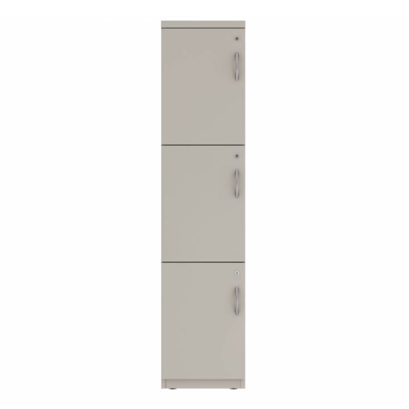 Prime™ 65.6"H Single Column Locker, Three Rows, 15"W x 18"D, Flat Metal Doors - Left Opening