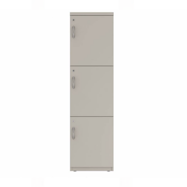 Prime™ 65.6"H Single Column Locker, Three Rows, 18"W x 18"D, Flat Metal Doors - Right Opening