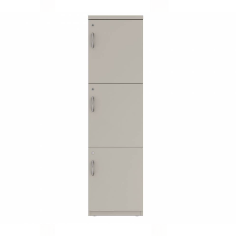 Prime™ 65.6"H Single Column Locker, Three Rows, 18"W x 18"D, Flat Metal Doors - Right Opening