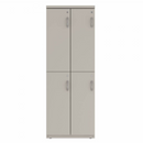 Prime™ 65.6"H Double Column Locker, Two Rows, 24"W x 18"D, Flat Metal Doors - Left Opening